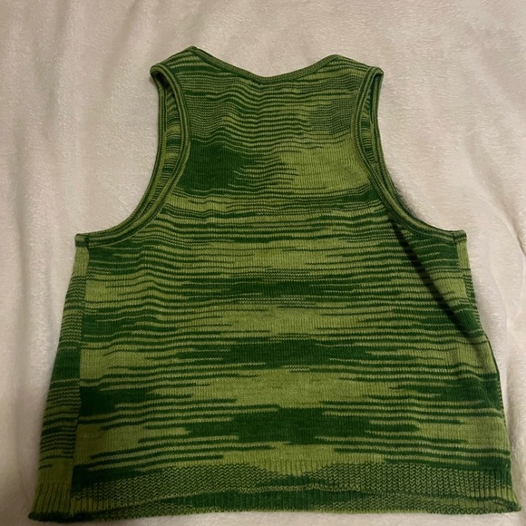 Green Knit Crop Top - Picture 3 of 3